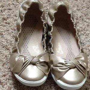 Sudini metallic gold flats